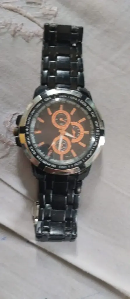 Skylark Black Dial Men Watch